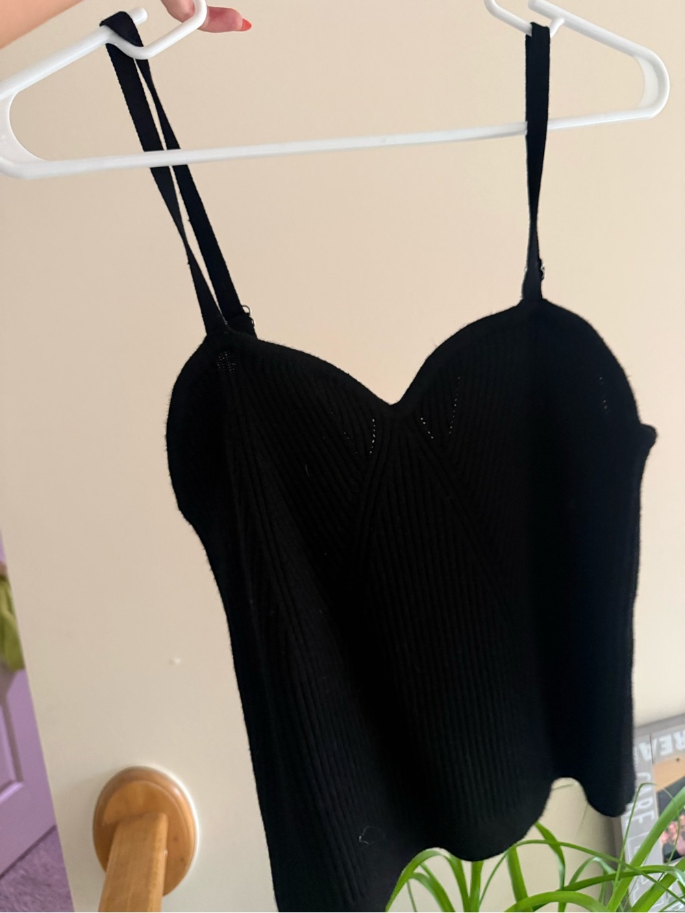 wild fable Black Ribbed Sweetheart Cami